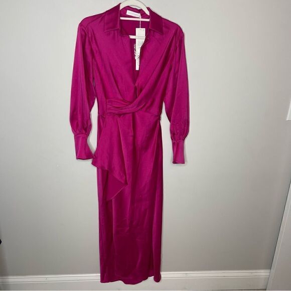 Simkhai Talia Satin Midi dress  NWT Size 0 - Picture 6 of 11
